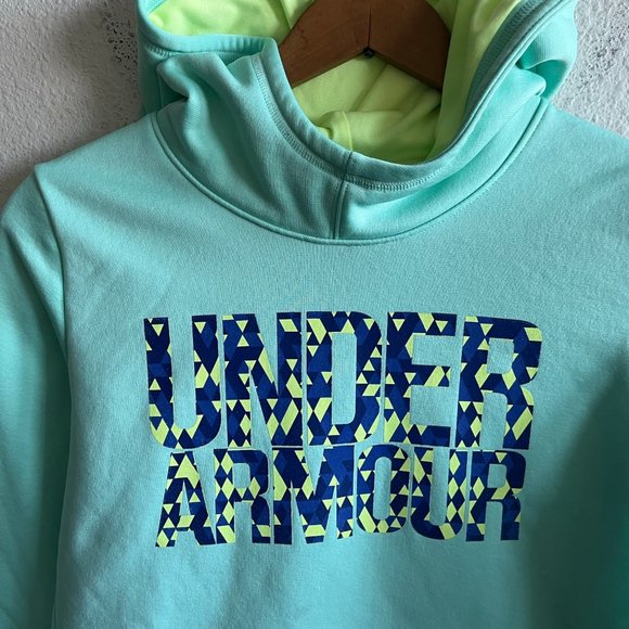 NWOT Under Armour Youth Girls Light Green Hoodie Sweatshirt Sz YL Style 1297972 - Picture 5 of 9